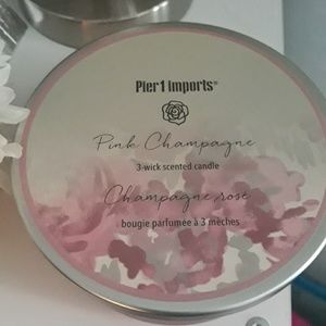 Pink champagne candle